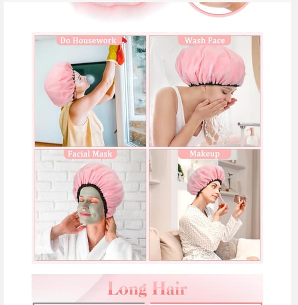 Justerbar badehætte med frottéfor Pink Pink