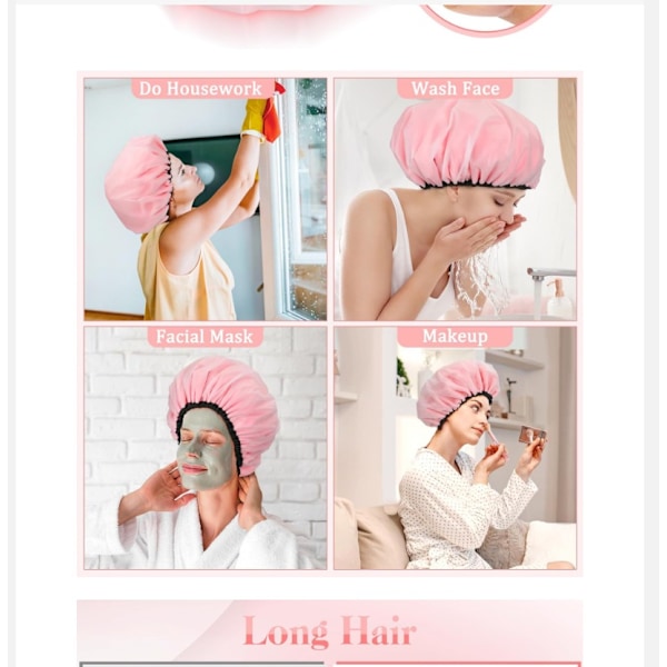 Justerbar badmössa med frottéfoder Pink Pink