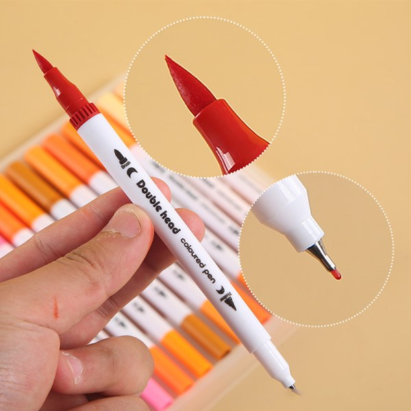 Färgade ritpennor med dubbla tips för att rita Craft Scrapbook