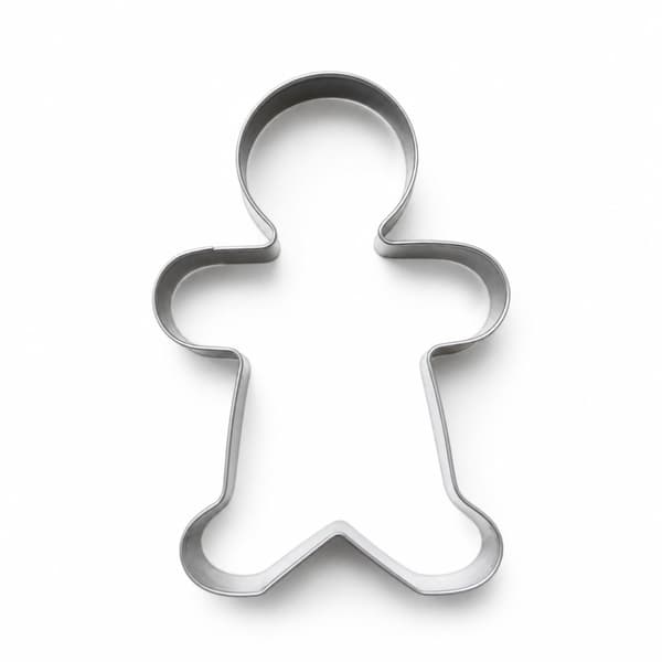 12-delars julformar för kakor i rostfritt stål, silver, för bakning och lerformning