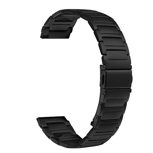 Fitbit Versa 2/Lite kellon ranneke - ruostumatonta terästä Musta
