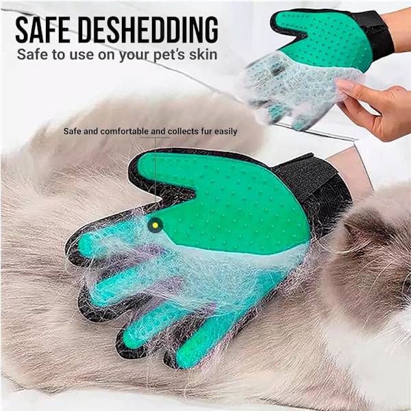 Pet Grooming Handsker Gentle Pet Bade Shampoo Massagehandsker MultiColor