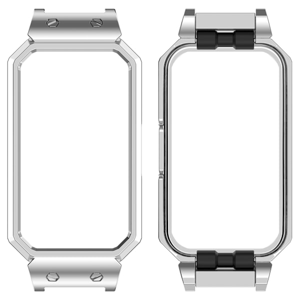 Huawei Band 10/9/8 Metall Skyddande Skal Zinklegeringsram Silver