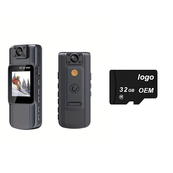 HD Clip-on Body Camera Recorder M11-1 med 32G TF-kort