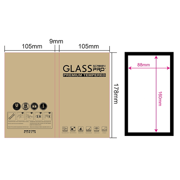 2-pack skärmskydd för Samsung Galaxy Series-telefon, härdat glas Samsung Galaxy A20