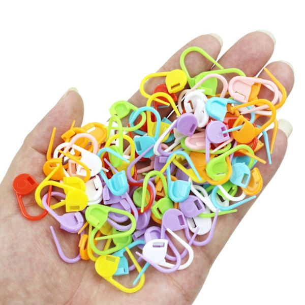 Plastsynåle Splitring strikkeværktøjstilbehør (pakke med 50) S