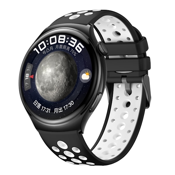 Silikonarmband för Huawei Watch 4/3, GT2, GT3 Pro Svart + Vit S