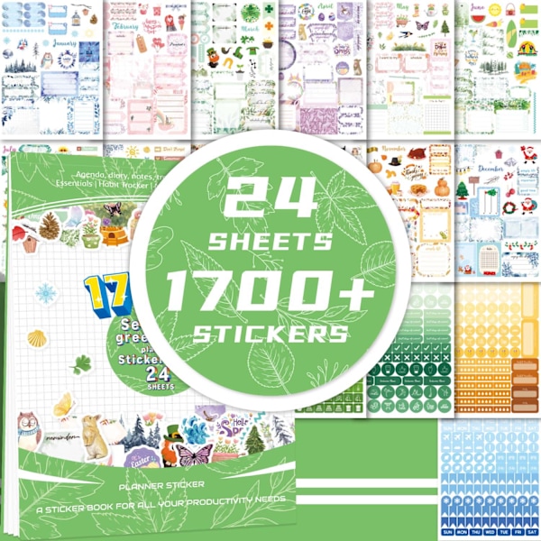 Skrivbar selvklæbende planlægger-stickerbog Model 3