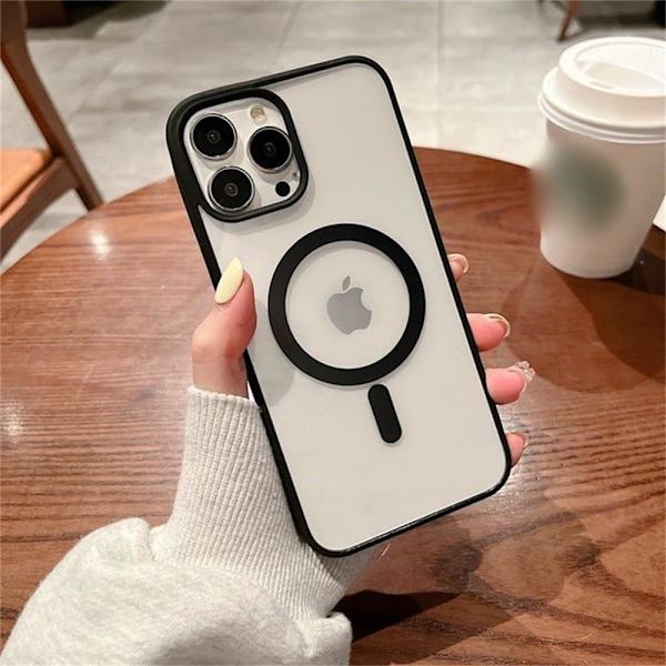 Magnetiskt TPU Mobilfodral för iPhone iPhone 15 Pro Max Svart 16,5 x 8 x 1 cm