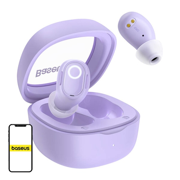 Trådlösa hörlurar Baseus Bowie WM02 TWS, Bluetooth 5.0 (Violet) OS