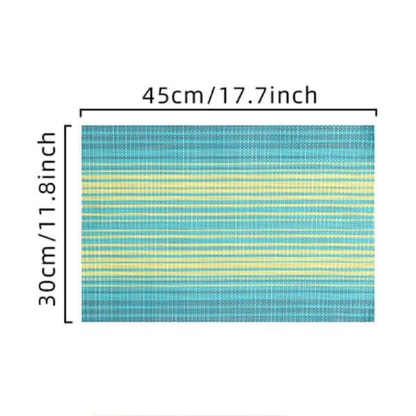 Sæt med 6 Dækkeservietter Blue+Yellow Blue+Yellow