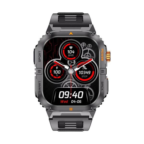 Multifunktionell Smartwatch med Hälsoövervakning & Bluetooth-Samtalsfunktioner kompatibel med Android och iOS Black Black
