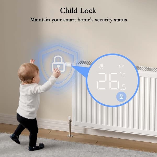 Tuya ZigBee Smart Termostatisk Radiatorventil - APP-styring, Programmerbar Varme
