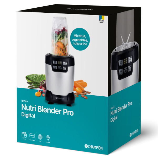 Nutrition Blender Pro Digital 1200W NB500 Svart/Silver