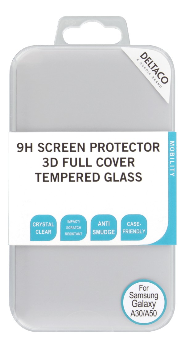 Transparent Screen protect 2.5D temp glass Galaxy A30/A50 9H