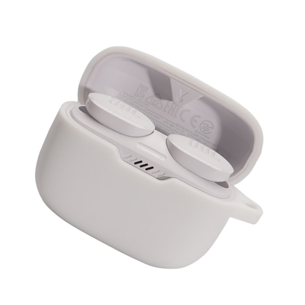 Skyddsfodral för JBL T130NC TWS-öronsnäckor med karbinhake Vit