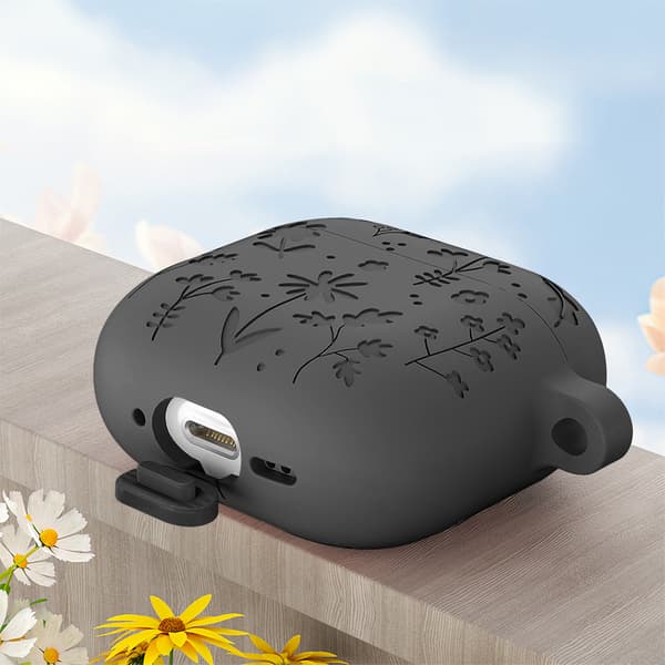 Apple AirPods 4 skyddsfodral med karbinhake DarkGrey DarkGrey