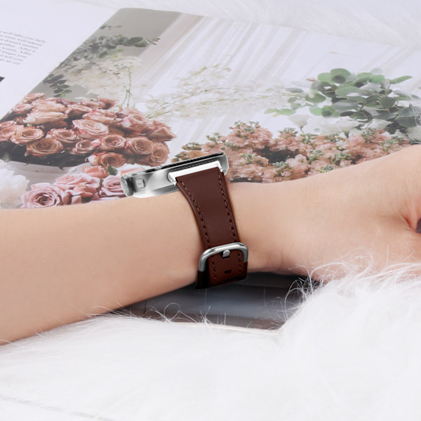 Huawei Watch Fit 3 Läderarmband kaffe