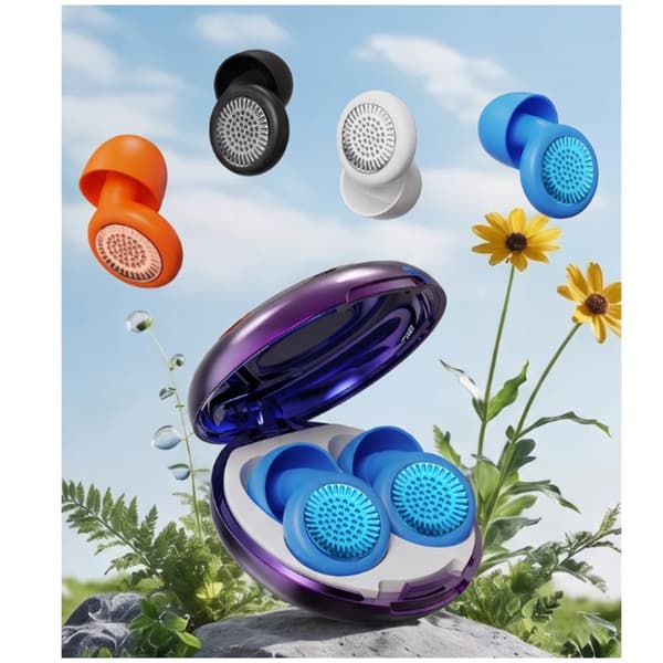 Silikoneørepropper til søvn med honeycomb-struktur, passiv støjreduktion og behagelig in-ear-pasform Black Black