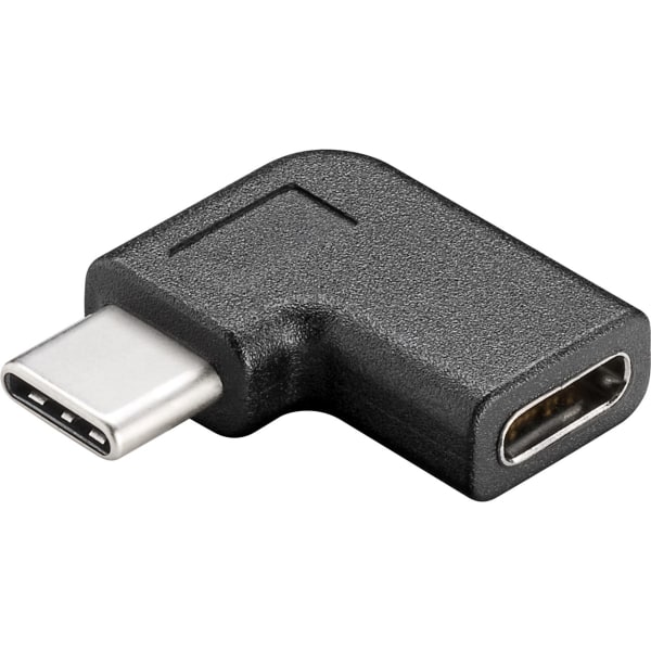 Adapter USB-C™ till USB-C™ 90°, svart