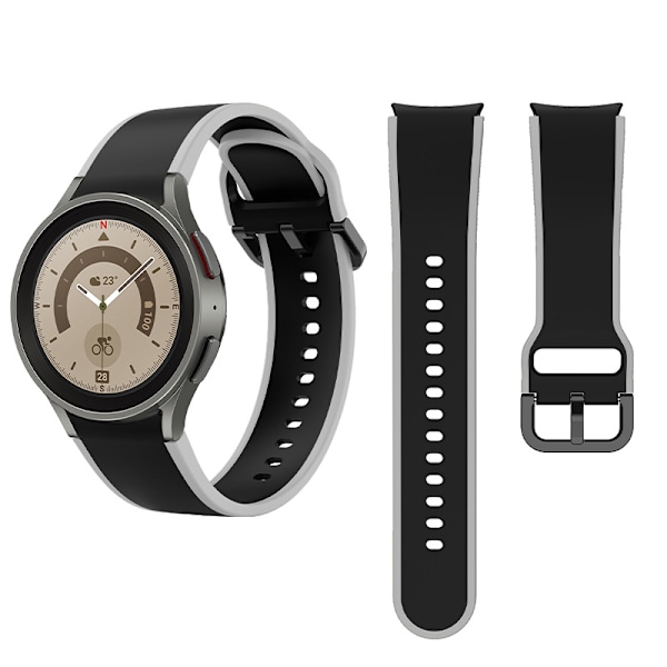 To-farvet silikonerem til Samsung Watch 5 (40/44/45 mm)