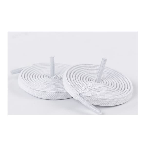 Bindefrie elastiske snørebånd - 3 par White White