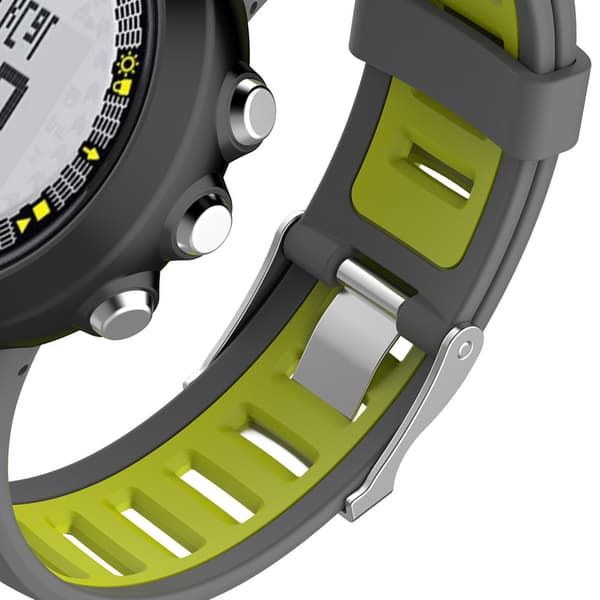 Silikone urrem til Suunto Quest/M1/M2/M4/M5 Grey+Green Grey+Green