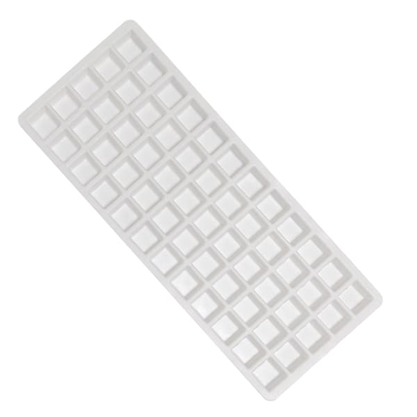Silikon Iskubbricka - 60 Fack Lätt Släpp Vit