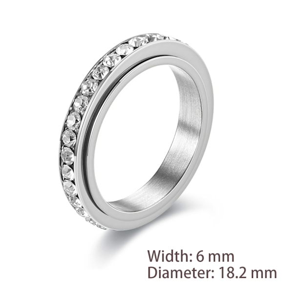 Roterbar Antistressring Silver 18.2 mm