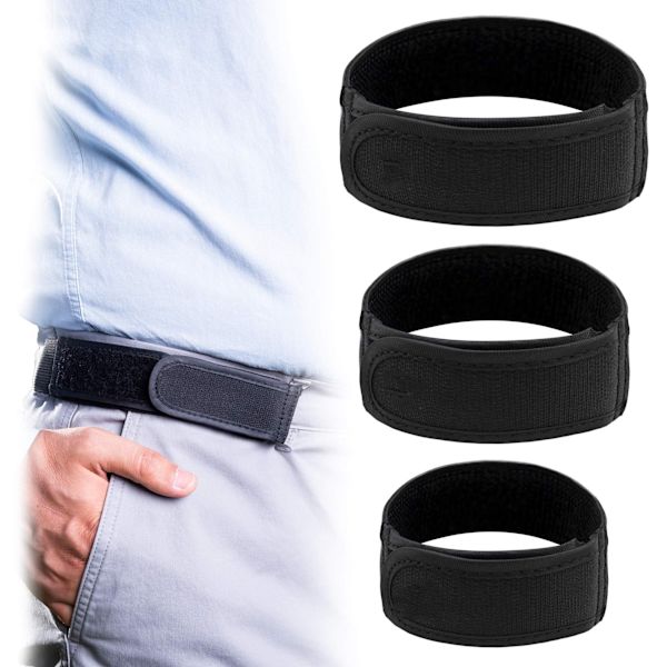 Herre Casual Webbing Bælte - Let at bruge, komfortabel pasform Sort S