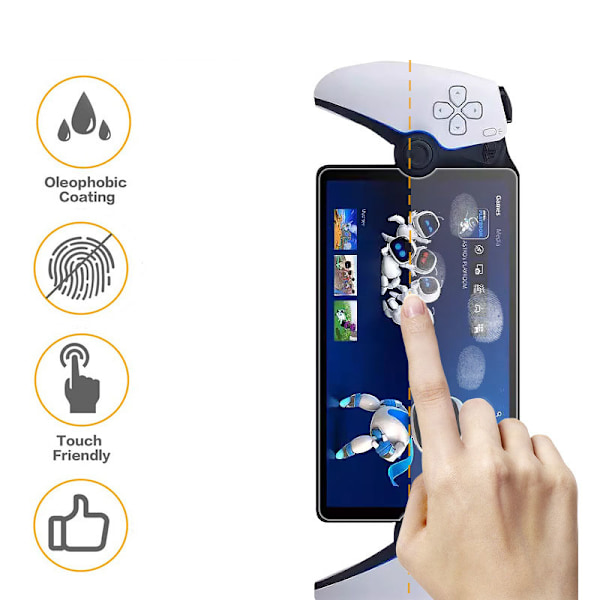 8-tums HD-skärmskydd i härdat glas för PlayStation Portal PS5