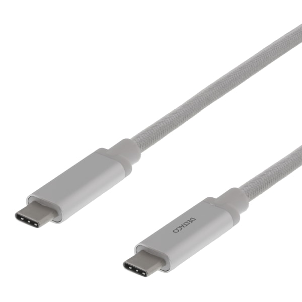 USB-C to USB-C cable, 1m, 60W USB PD, 10 Gbps, silver