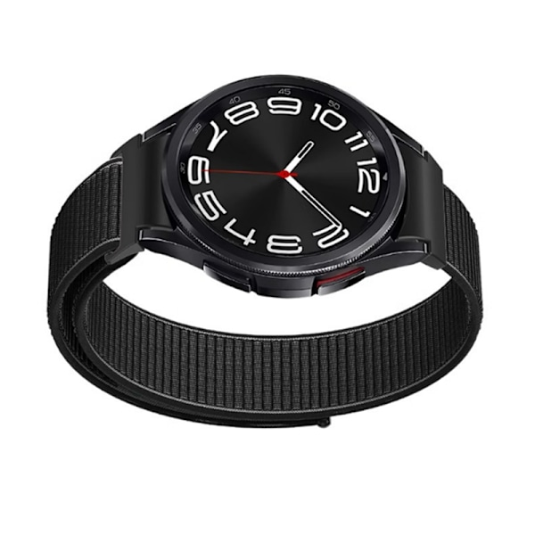 Stilfuld Nylonrem til Samsung Galaxy Watch 4/5/6 Sort