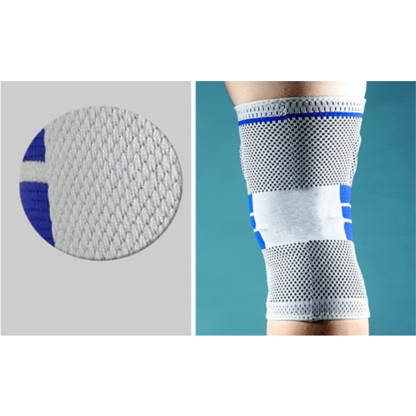 Ett par knäskydd i badmintonsilikon M