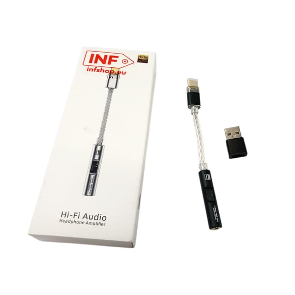 BA23 USB-C - 3,5 mm:n ääniadapteri sisäänrakennetulla DAC:lla Black Black