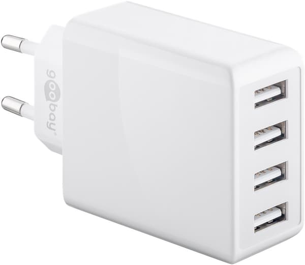 USB-A-moniporttilaturi (30 W) valkoinen