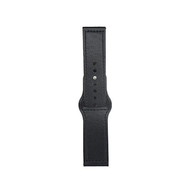 Läderklockarmband - 22 mm Svart
