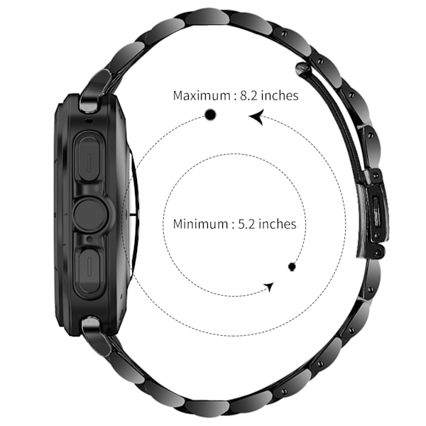 Urrem i rustfrit stål til Samsung Galaxy Watch 7 Ultra 47MM Sort