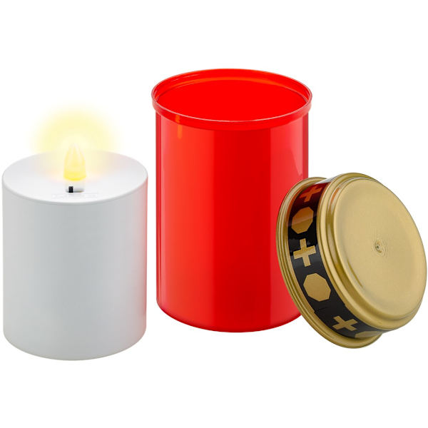 LED gravlys med timer, rød