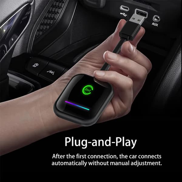 Langaton CarPlay-sovitin: Langallinen langattomaksi Car Auto Box