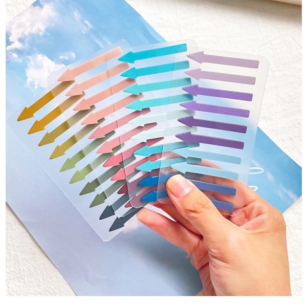200 stycken Sidmarkörer Sticky Index Tabs Book Sticky Tabs Arrow Flag Tabs Flerfärgad
