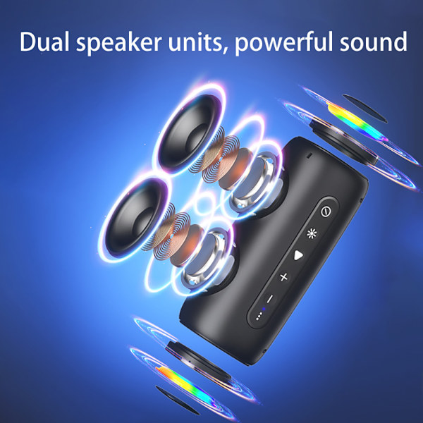 Bluetooth-højttaler med RGB-lys Black Black