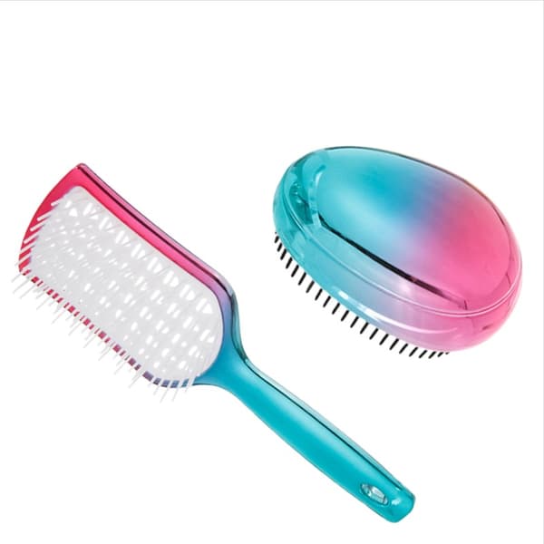 Högkvalitativ Fluffig Styling Hårborste Set (2 st) - Uträtning & Skalpmassage