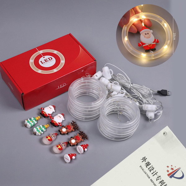Ring LED-lampor för jul, bröllop, fester och heminredning Önskering 125 lampor Varmvita lampor