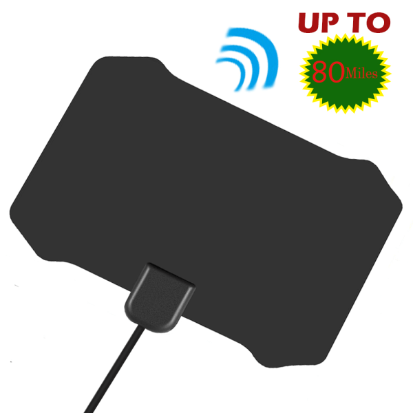 Digi-TV-antenni 1080P 2 kpl Musta Musta