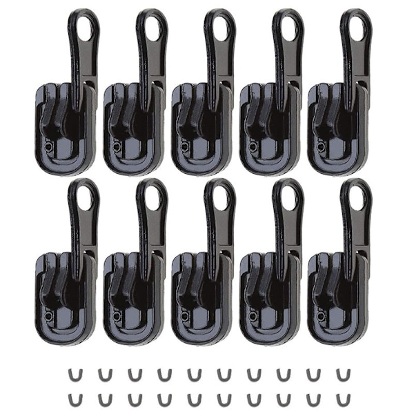 Double Sided Zipper Puller 5# Zipper Replacement 10pcs Black Black