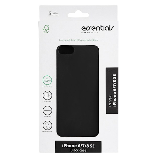 iPhone 6/7/8/SE (2020/2022) recycled TPU cover,blk