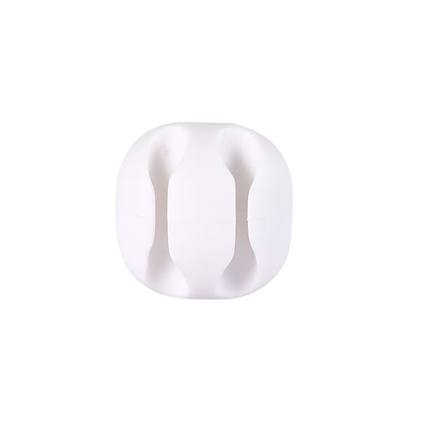 Silikonkabelklämmor, 9-pack kabelhållare White White