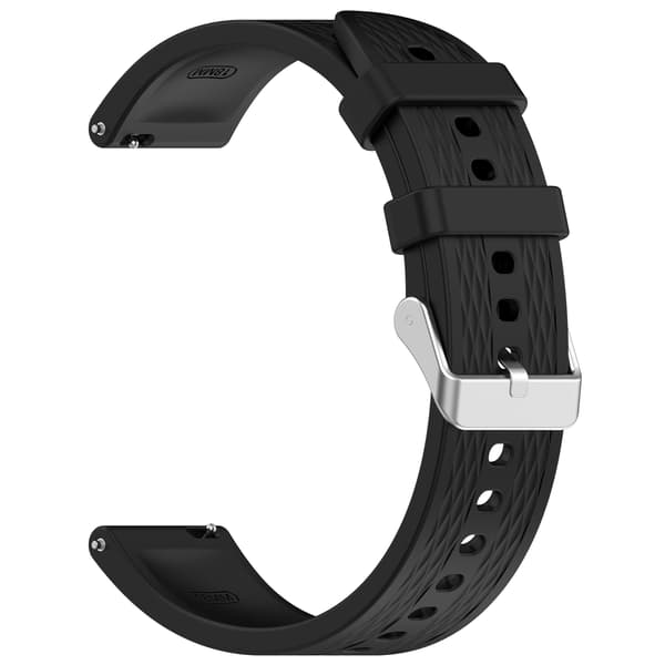Stilfuld silikonerem til OPPO Watch X2 Mini (18mm) Black Black