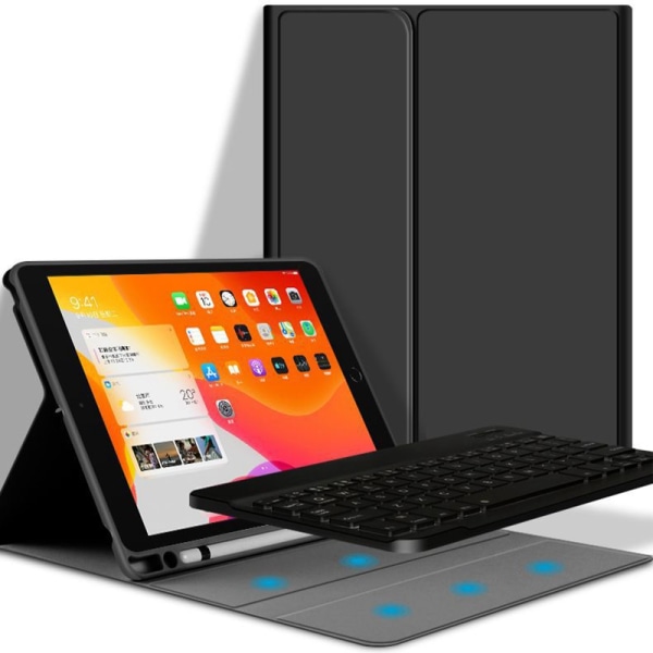 Näppäimistökotelo kynätelineellä iPad Air 4 10,9 tuumalle 2020 M Musta